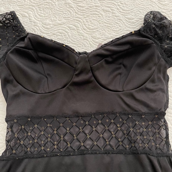 Lily Rose Black Party Dress with Gold Foiling - Juniors Size Small - Picture 11 of 16